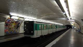 Paris Métro ligne 11  MP59  Hôtel de Ville [upl. by Enilegna]