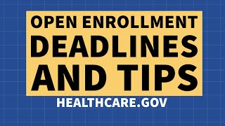 ACA Open Enrollment Deadlines amp Tips [upl. by Meilen713]