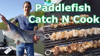 Catch and Cook Paddlefish Spoonbill  How to Amazing Taste [upl. by Ury947]