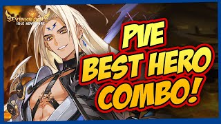 BEST HEROES IN PVE DATASHEET GUIDE  SEVEN KNIGHTS IDLE ADVENTURE [upl. by Itnuahsa476]