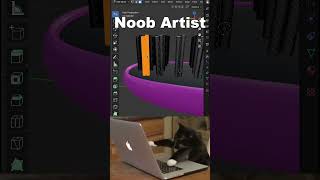 Noob vs Pro artist making a hairbrush blendertutorial blender blendercommunity blender3d b3d [upl. by Chew]