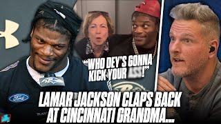 Lamar Jackson Clowns quotCincinnati Grandmaquot That Interrupted His Dinner Before Beating Bengals [upl. by Eibloc]