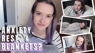 Do Weighted Blankets Work Trying a Weighted Blanket for Anxiety Insomnia and Better Rest [upl. by Nennahs]