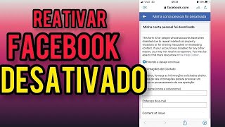 Como recuperar conta do Facebook desativada 2023 Sua conta foi desativada aqui solução do problema [upl. by Eidoow]