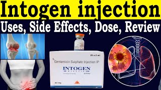 Review Intogen injection uses in hindi  Gentamicin sulphate injection ip 80 mg  Uses Side Effect [upl. by Auhs]