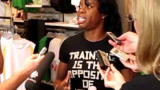 Perdita Feliciens post press conference interview 01 [upl. by Sileas597]