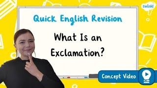 What Is an Exclamation  KS2 English Concept for Kids [upl. by Wey476]