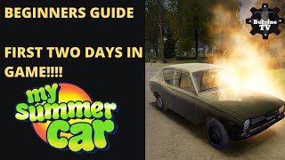 My Summer Car Beginners Tutorial Your First Two Days In Game walk through 2020 [upl. by Yv274]