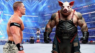 Full Match  John Cena vs The Iron Pig  Iron Man Match 2024 [upl. by Akeihsat818]