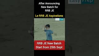 RRB JE Aspirations  Reaction After New Batch Announcement rrbje rrbjeelectrical rrbjemechanical [upl. by Ahsiyn]