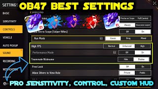 Free Fire Control Setting After OB47 Update Full Details  Free Fire Setting 2024 [upl. by Llertnad]