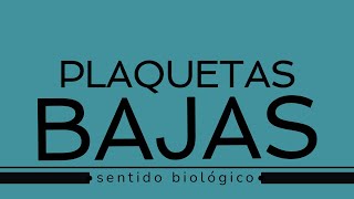 Plaquetas bajas 👾 Sentido biológico emocional biodescodificación [upl. by Phyl]