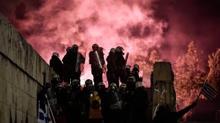 Heftige Proteste in Athen [upl. by Ettenwahs]