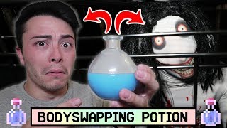 SCARY DRINKING POTION OF BODY SWAPPING WITH JEFF THE KILLER ACTUALLY WORKS [upl. by Younglove]