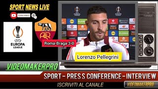 Pellegrini RomaBraga 30 interview postmatch Europa League [upl. by Sonya]