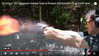 BEST BUDGET 357 Magnum Defensive 50 Rd Box Federal Train amp Protect Old School 125 gr SJHP Lok Grips [upl. by Gerhard]