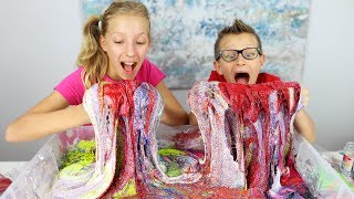 100 Layers of Glitter in Fluffy Slime [upl. by Pharaoh]