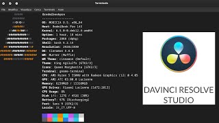 DaVinci Resolve 18 on Linux MODICIA OS calamares configure linux technology [upl. by Odraude929]