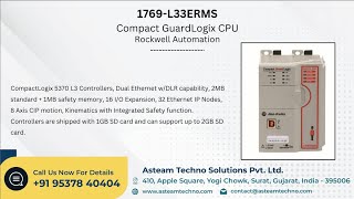 Rockwell Automation CompactLogix 5370 L3 Controllers 1769L33ERM 1769L33ERMS 1769L36ERM [upl. by Gwyn]