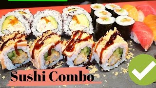 SUSHI COMBO Uramaki Futomaki Nigiri Hosomaki [upl. by Melody]