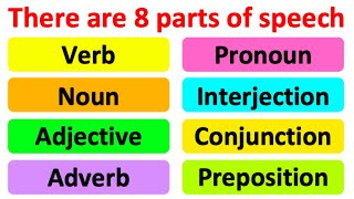 PARTS OF SPEECH 📚  English Grammar  Learn with examples [upl. by Trevah]