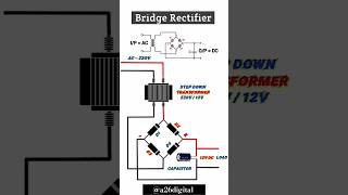 How to work bridge rectifier 🧑‍🏫✅💯shorts [upl. by Rees]