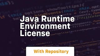 java runtime environment license [upl. by Leunad]