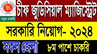 চীফ জুডিশিয়াল ম্যাজিস্ট্রেট আদালতে নিয়োগ বিজ্ঞপ্তি ২০২৪  job circular 2024  job news  BD jobs [upl. by Cressida308]