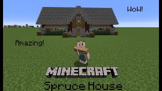 Minecraft  Spruce house build [upl. by Eelyma]