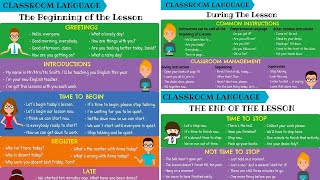 CLASSROOM English 150 Classroom Phrases For English Teachers  Classroom Language [upl. by Angelia]