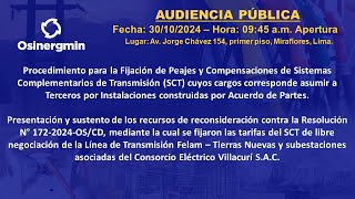 AUDIENCIA PÚBLICA 30102024 Hora 945 am [upl. by Ailedo827]