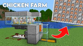 Minecraft EASY Auto Cooked Chicken Farm [upl. by Pelagi]