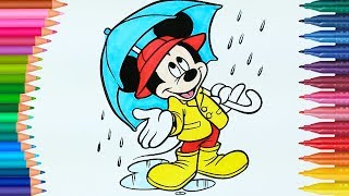 Topolino  Come disegnare e colorare  Disegni da colorare  Cose da colorare  Colorare disegni [upl. by Cyprio]