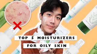 ✨ TOP 5 KOREAN MOISTURIZERS FOR OILY ACNE PRONE SKIN  Brute Choi [upl. by Dlawso]