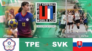 U17 Korfball World Cup 2024  Chinese Taipei  Slovakia [upl. by Neelahs176]