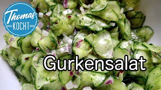 Gurkensalat mit Dill  einfach und lecker  Thomas kocht [upl. by Anerul]