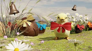 Joyeuses Fêtes de Pâques  La naissance du poussin de Pâques  Short animation 3D [upl. by Hadihsar56]