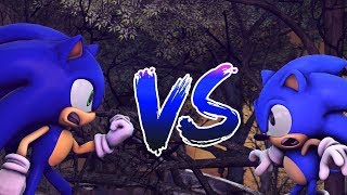 SFM Animation Sonic VS Classic Sonic  Sonic Fight Animation [upl. by Yoccm]