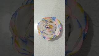 Diy beautiful flower with tissue paper shorts flower tissuecraft rose esy diy shruticraft [upl. by Oiramad]