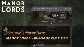 Manor Lords  Burgage plots tips [upl. by Anhoj]