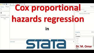 Cox proportional hazards regression in STATA [upl. by Samuel]