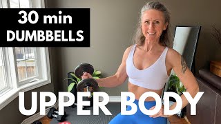 UPPER BODY WORKOUT muscle building dumbbells 30 min U1 [upl. by Idden]