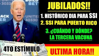 JUBILADOS HOY HISTORICO DIA PARA SSI ¿Cuando Y Donde La Tercera Vacuna SSI PARA PUERTO RICO [upl. by Lleihsad]