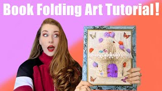 Book Folding Art Tutorial How To DIY Book Fold A Fairy Or Pixie House At Home Make It Yourself [upl. by Vierno]