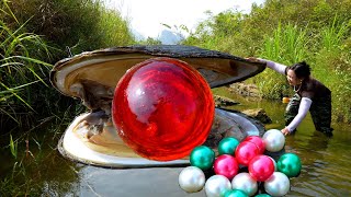 😱🎁🎁Opening the giant clam I harvested the largest and most magnificent pearl its so beautiful [upl. by Omidyar]