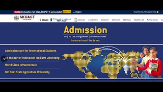 StepbyStep Guide How to Apply for Admission through the SKUAST Kashmirs Admission Portal [upl. by Mailliw]