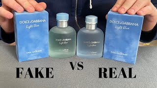 Fake vs Real Dolce amp Gabbana Light Blue Pour Homme Eau Intense Perfume [upl. by Fons432]