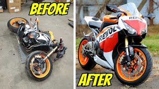 2009 CBR 1000RR WRECKED Bike Rebuild Complete Rebuild Timelapse Start to Finish [upl. by Dela137]