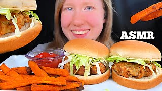 ASMR TUNA BURGERS MUKBANG EATING SOUNDS [upl. by Englebert]