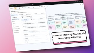 Generate Financial Planning Template with AI  Jedaais Multimodal AI Workspace [upl. by Sisenej]